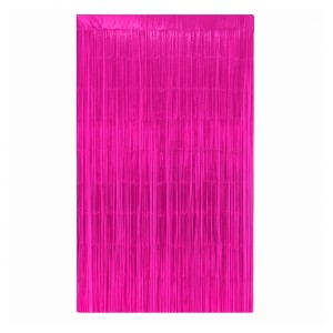 CORTINA METALIZADA FUCSIA 1x2mts
